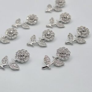 پلاک سواروسکی طرح گل رز